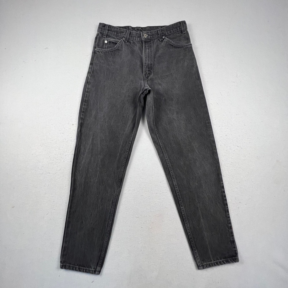 Levi's 550 Orange Tab Jeans Mens 34x32 Black Relaxed Tapered Vintage 90s Denim